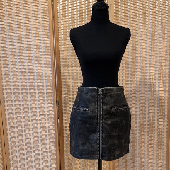 Bohme Distressed Black Mini Skirt - Picture 2 of 6